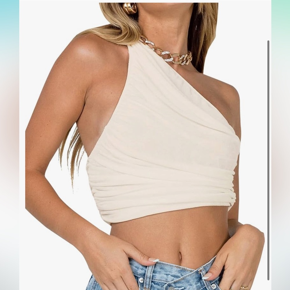 One shoulder crop top - Picture 3 of 3